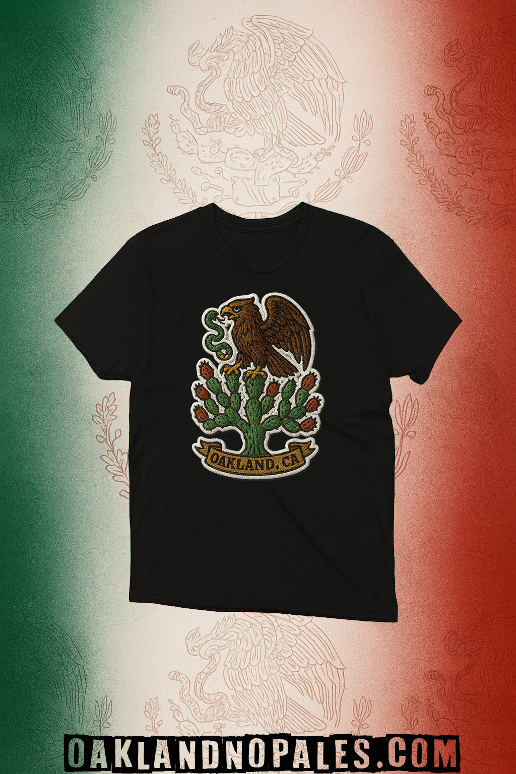 Mexican Roots Oakland Raised patch Shirt
